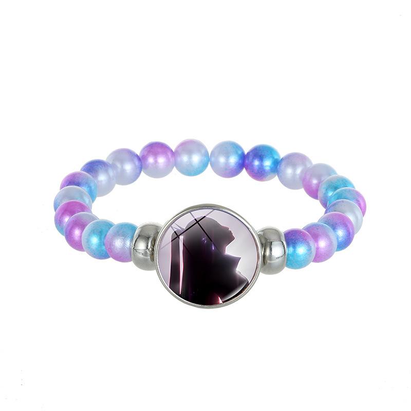 1Pc Demon Hunters K-Pop Lumi Zoe Mira Saja Boy Color Bead Bracelet