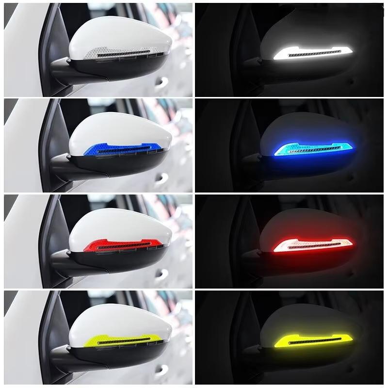 Car Door Edge Protector Reflective Anti-Collision Strip Vehicle Side Mirror Scratch Guard Nighttime Safety Reflector Car Body Sticker