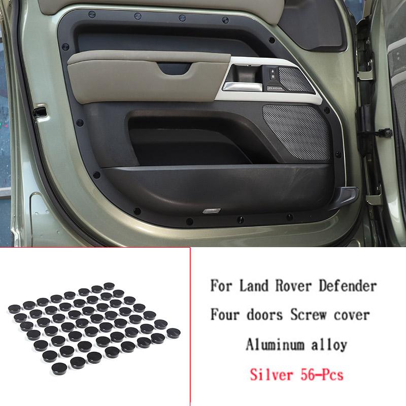 Für Land Rover Defender 110 130 2020-2024 Aluminiumlegierung Auto Türschrauben Schutz Dekorative Abdeckungen Verkleidungen Autozubehör