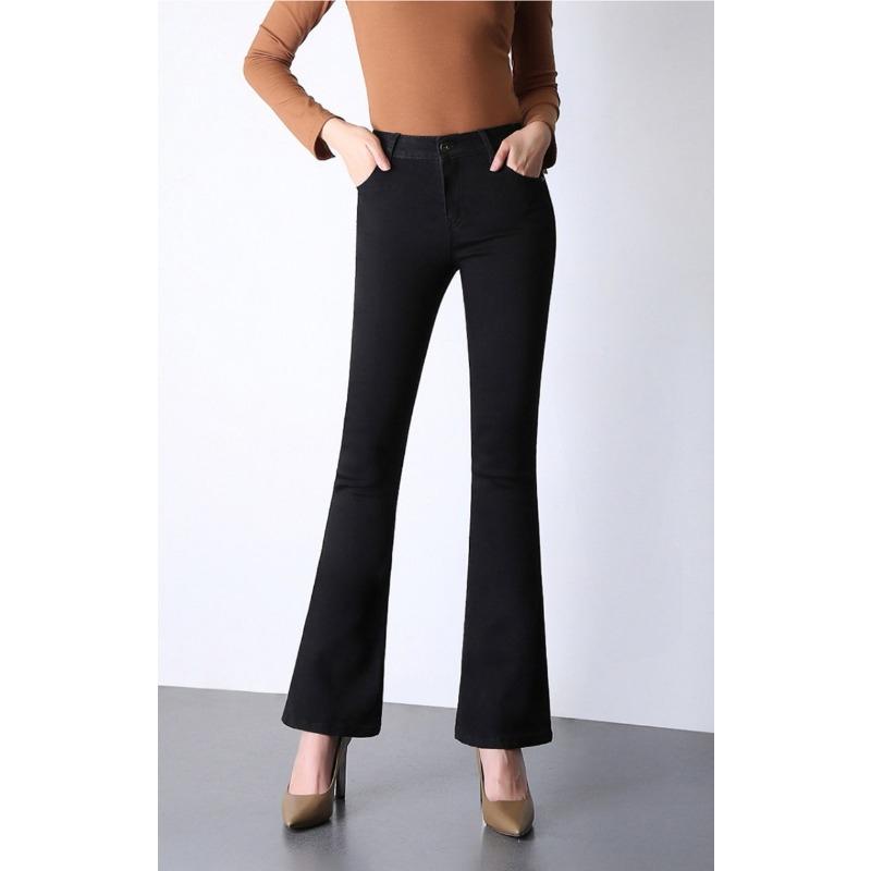 Jeans Women's Blue Micro-flared Pants High-waisted Slim-fit Wide-leg Pants