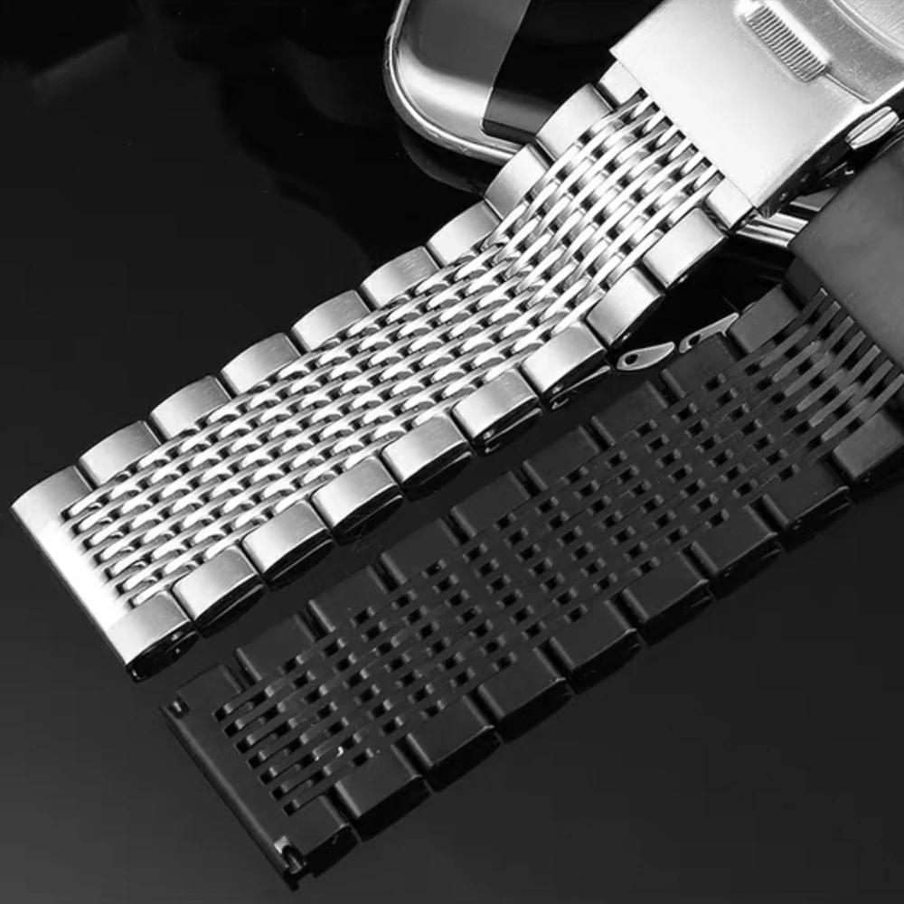 18 20 22 24mm Stainless Steel Watch Band For Samsung Galaxy Watch 7 6 5 40mm 44MM Straps For Huawei Gt5 Pro 42 46mm GT3 Bracelet