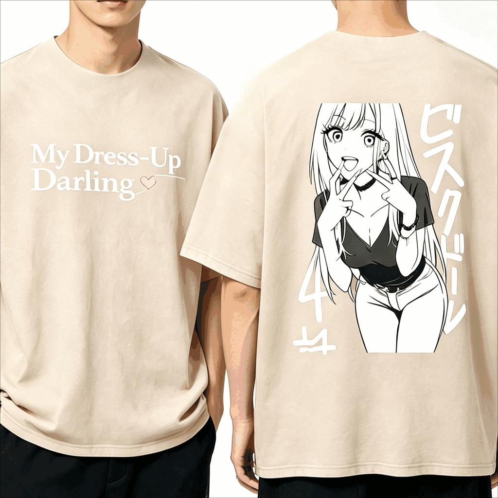 Summer Vintage Washed My Dressup Darling Marin Kitagawa Anime Graphic T Shirt Unisex Unique Print Makes You Stand Out Outdoors