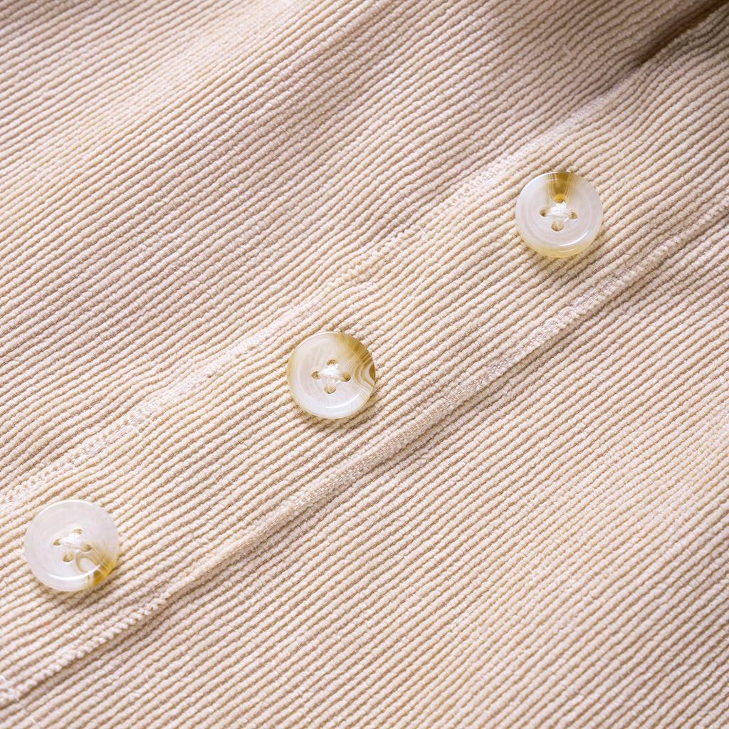 2024 Spring/Autumn Girls' Corduroy Bow Skirt - Solid Color, Single-Breasted, Fashionable.