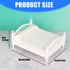 1/12 European Styles Wooden Doll House Bed For Miniature Room Decoration And Collectible Scene Display Accessories