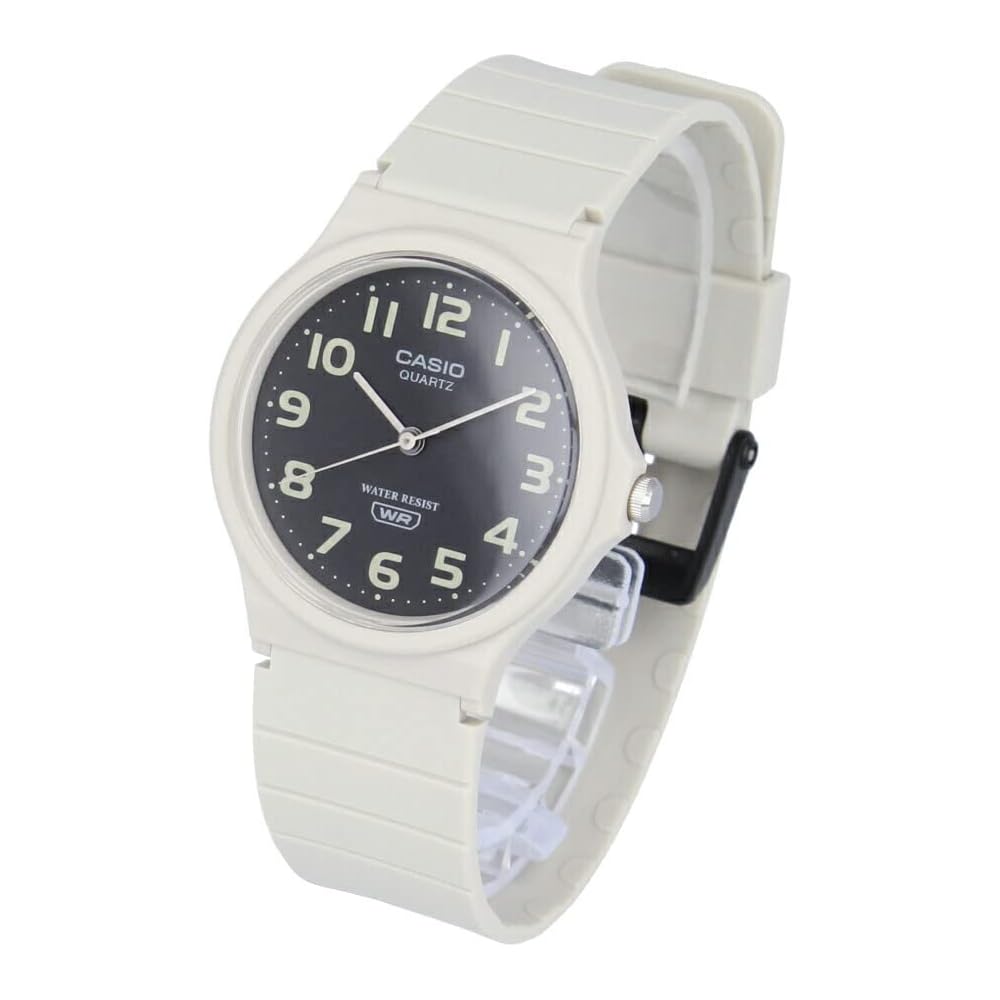 Casio Casio Standard MQ-24UC-8B Unisex Watch Ivory Black Color Analog Timepiece