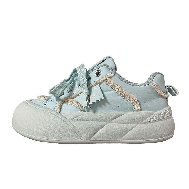 Campus style Korean board shoes women's summer new niche non-collision versatile platform bread shoes