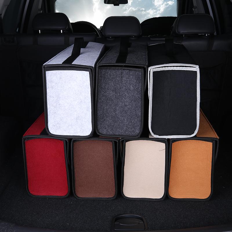 Auto Aufbewahrungstasche Kofferraum Organizer Box Filzstoff Aufbewahrungsbox Auto Ladungsbehälter Taschen Mehrfachtaschen Aufräumtaschen Auto