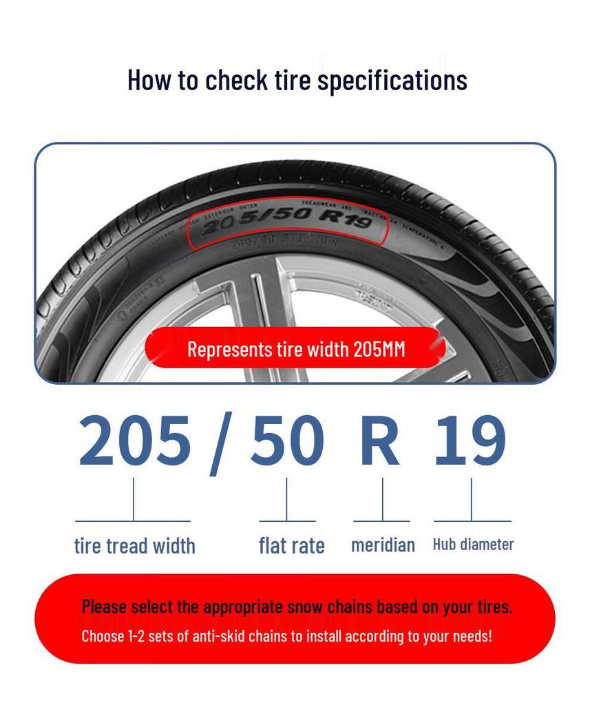 Compatible with BYD F3, S6, S7, Han, Song PLUS, Qin PRO, Tang DMI, Yuan Car - Tire Anti-skid Iron Chain.