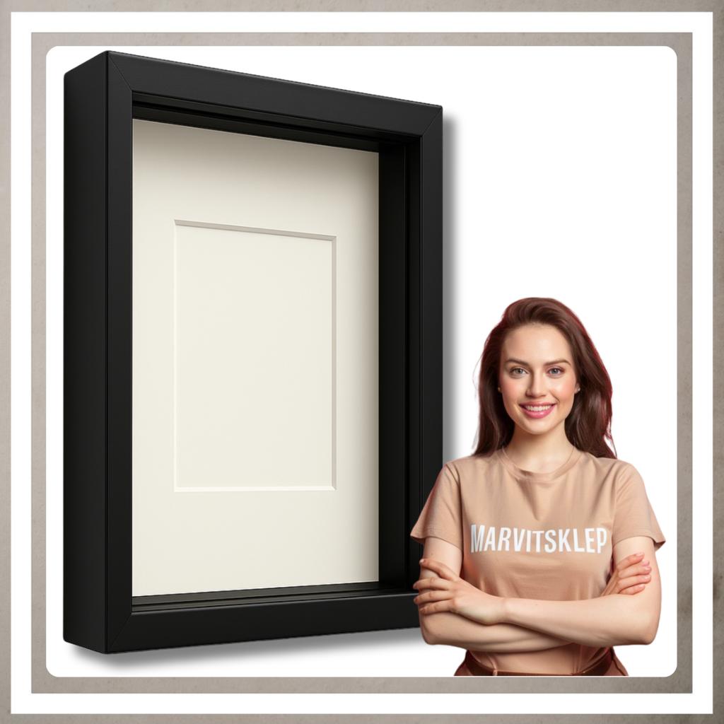 Ramka głęboka box 3d 35x45 cm do rękodzięła mchu na zdjęcia kolor czarny