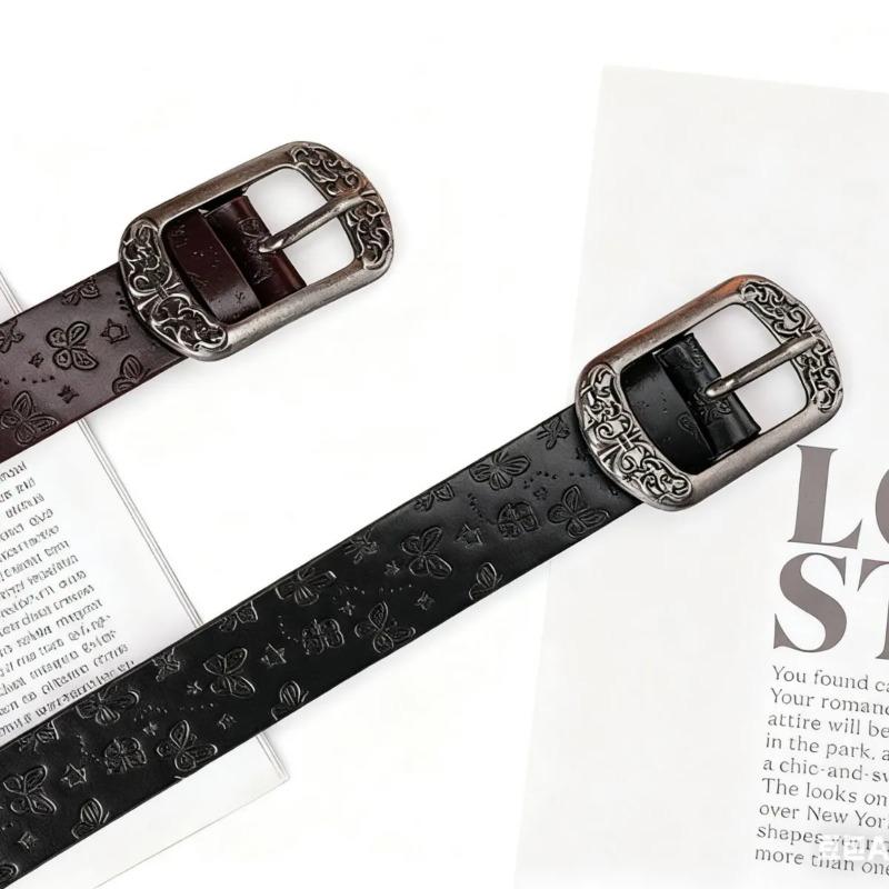1 Piece Women's Waist Belt New Korean Version of the Belt Retro Button Fashionable Versatile Casual Decoration Jeans Belt Suitab