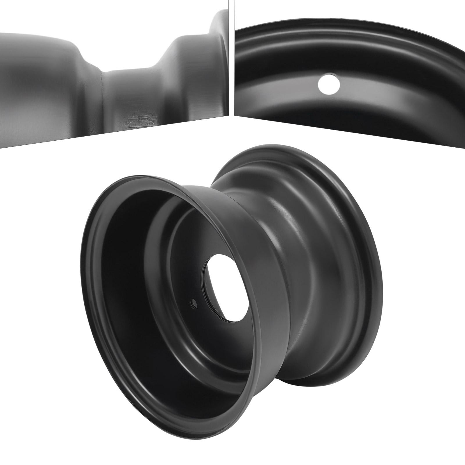 

7 Inch ATV Wheel Rim, Steel Black 3-Hole Replacement - Direct Fit for ATV, Durable Off-Road Rim, Universal ATV Accessory чёрный