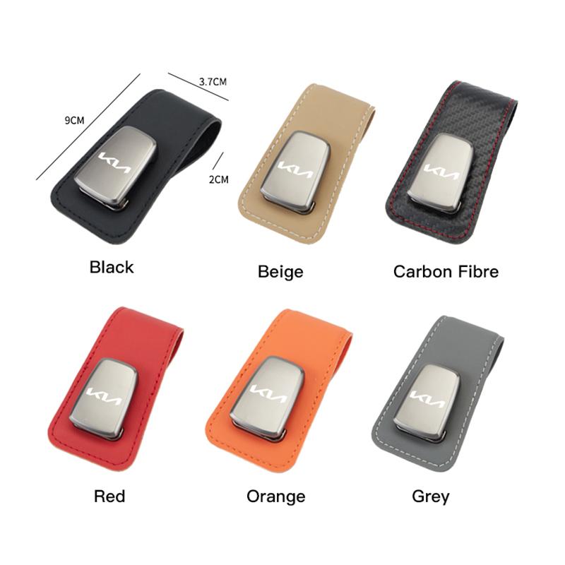 Car Sun Visor Glasses Clip Holder Leather Glasses Frame for Kia Sportage Ceed Picanto Rio ProCeed Niro 5 3 4 K7 K5 K8 K3 Ray K9 WB9