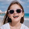 Kids Sunglasses Boys Girls Polarized Sunglasses Toddler Square UV400 Sun Glasses TR Jelly Color Frame for Youth Child Age 3-12