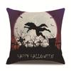 Halloween Linen Pillow Cover Printed Pillow Cover