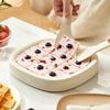 Stegt Ismaskine Yoghurtmaskine til Børn Rustfrit Stål Isbakke med Spatel Ikke-Elektrisk DIY Frugtismaskine