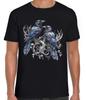 Hugin and Munin Ravens Norse Mythology Viking God Odin Black Tee T Shirt 413