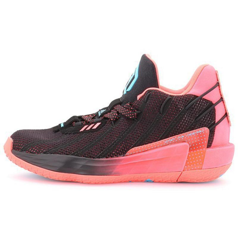 

Adidas Dame 7 J Breathable Low-Top Performance Basketball Shoes Red Blue Mismatched Teenagers Sneakers FY1869 36⅔