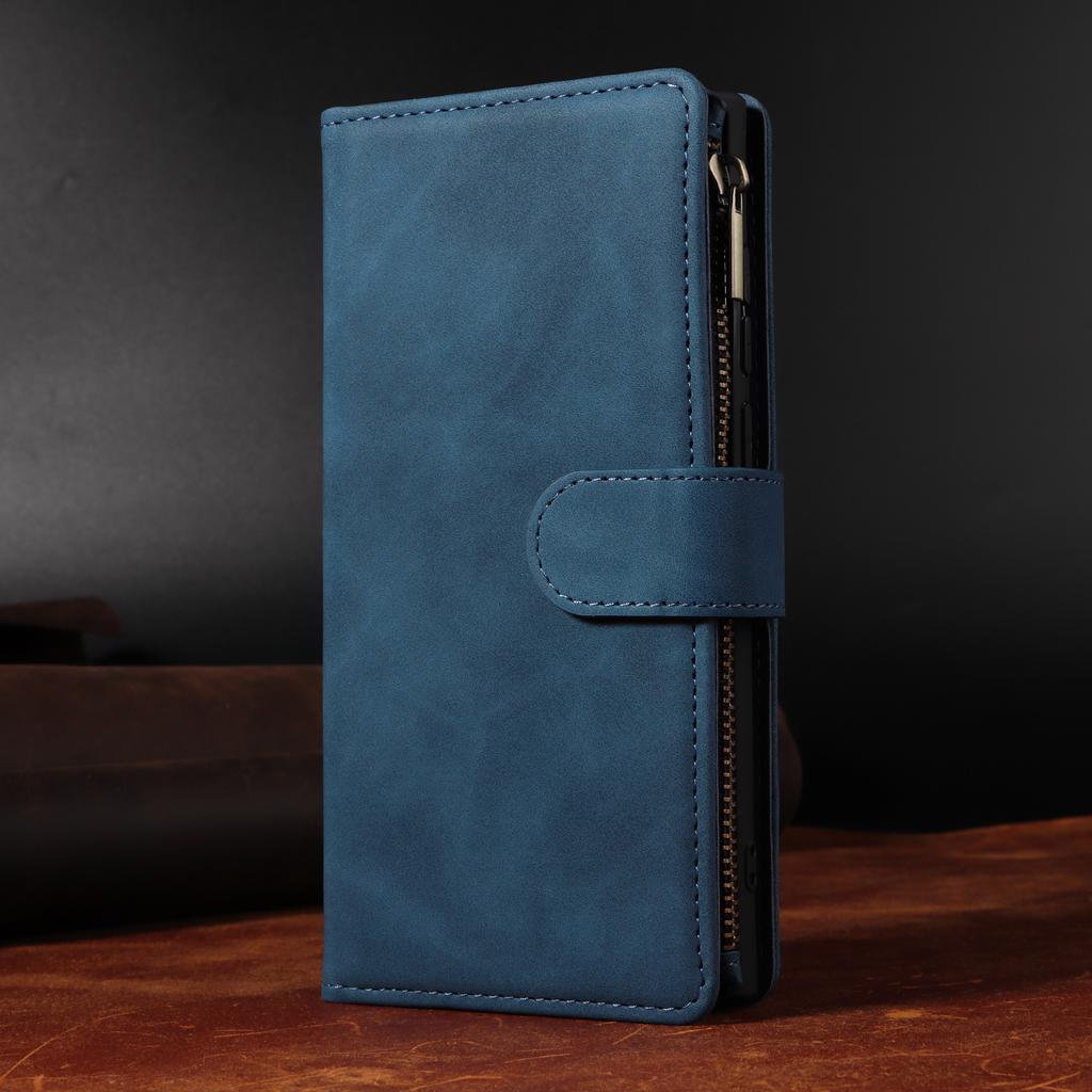 CAESBON Wallet Multi-card Zipper Kickstand Magnetic Flip Leather Case For Redmi 14C 13C 12C 10C 9A Note 12R A3 PRO 14R 5G