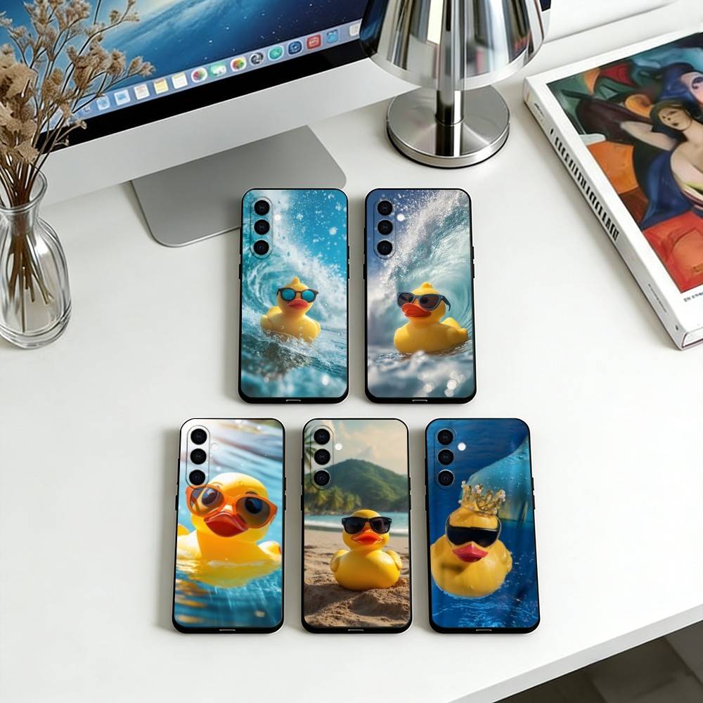 Duckling Phone Case For Samsung Galaxy A73,A72,A71,A70,A53,A52,A51,Others Soft Black Cover