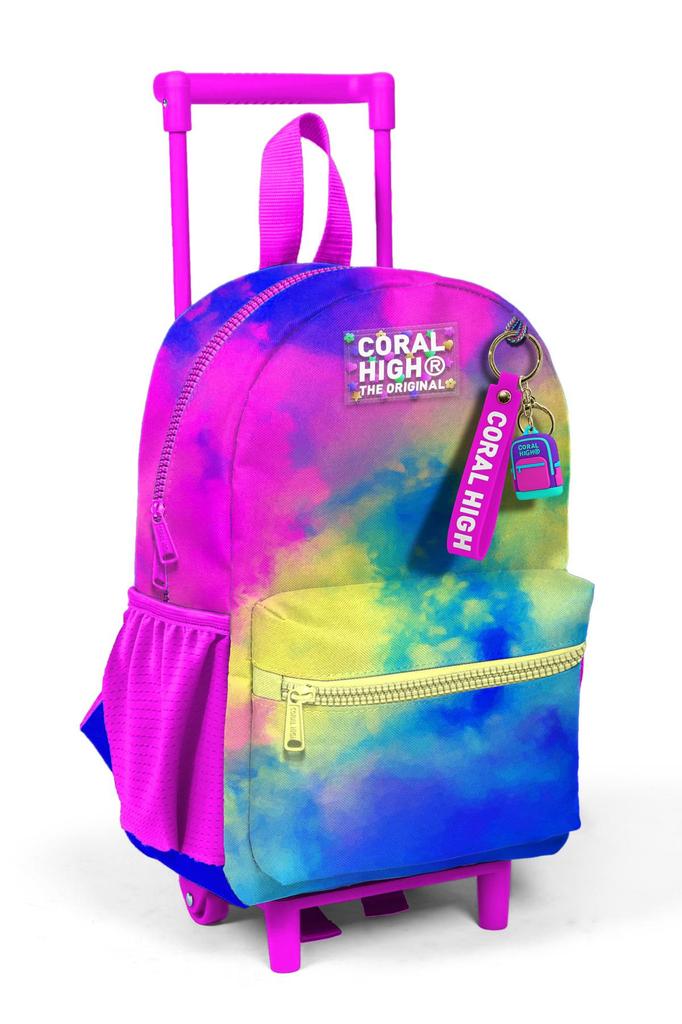 Mini Yuva Rollrucksack Bunt Batik gemustert Zwei Fächer 24057