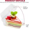50/100Pcs Cake Slice Container Clear Triangle Dessert Box Reusable Food Packing Box Stackable Sandwich Holder For Fruit Cake
