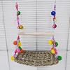 Bird Swings For Parakeets Bird Swing Conure Toys With Perch Seagrass Woven Hammock Chew Toys Cockatiel Cage Accessories For