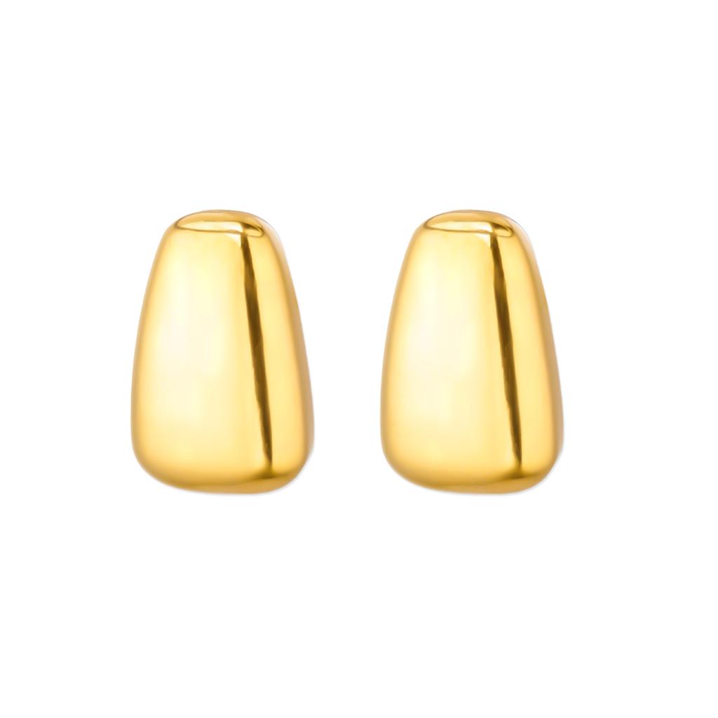 Stainless Steel Geometric Square Stud Earrings For Women Men Gold Color Earrings Vintage Minimalist Piercing Earring Jewelry