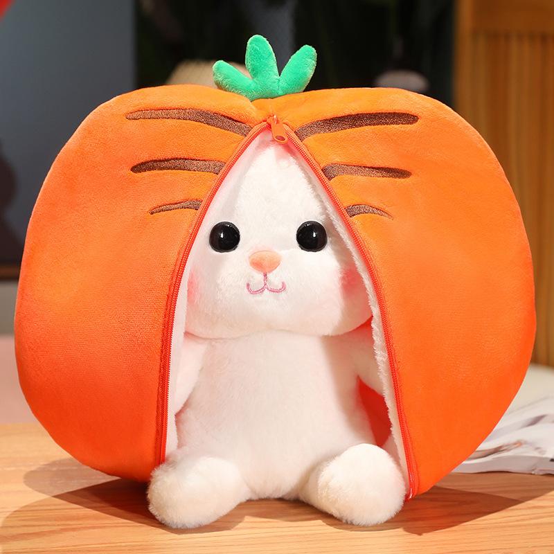 

Non-Toxic 22/32/42Cm Kawaii Transform Rabbit Plush Toys Lovely Plush Toast Carrot Sun Flower Holding Bunny Stuffed Soft Toy 22cm