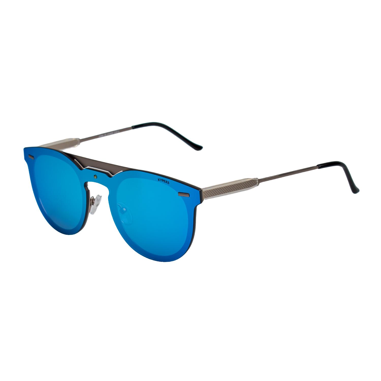 Lunettes de soleil rondes VIAN pour hommes et femmes TU argenté