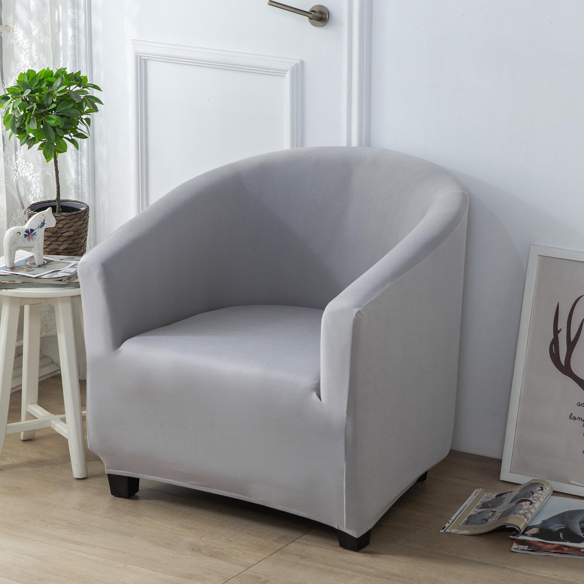 

Solid Color Thickened Silver Fox Velvet Sofa Furniture Cover Milk Silk Semi-circular Arc Sofa Chair Cover Internet Cafe Single Sofa Chair Cover for 60*40cm