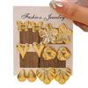 New gold stud earrings set female butterfly flower love water drop shape versatile earrings female
