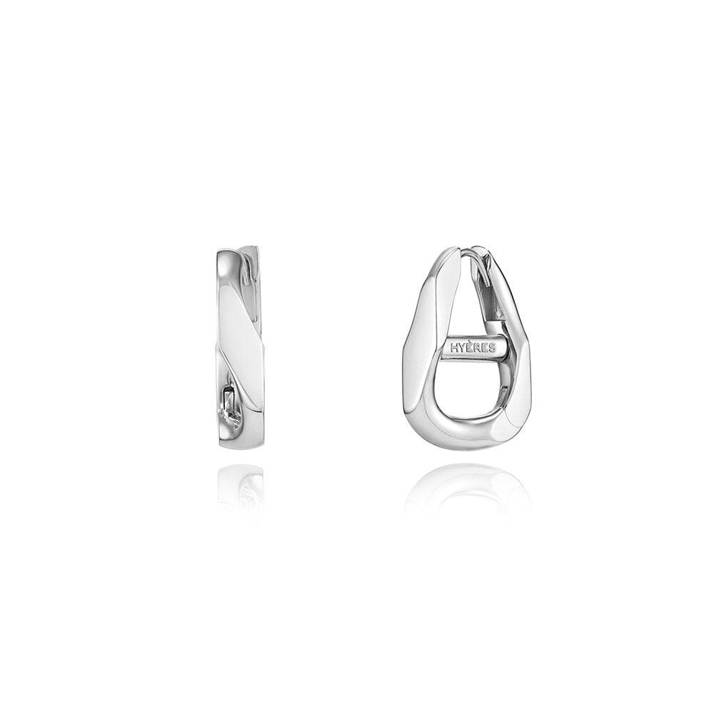 Eritre Silver (W) Curve Emblem Earrings S Hl5E14519W9Xxx