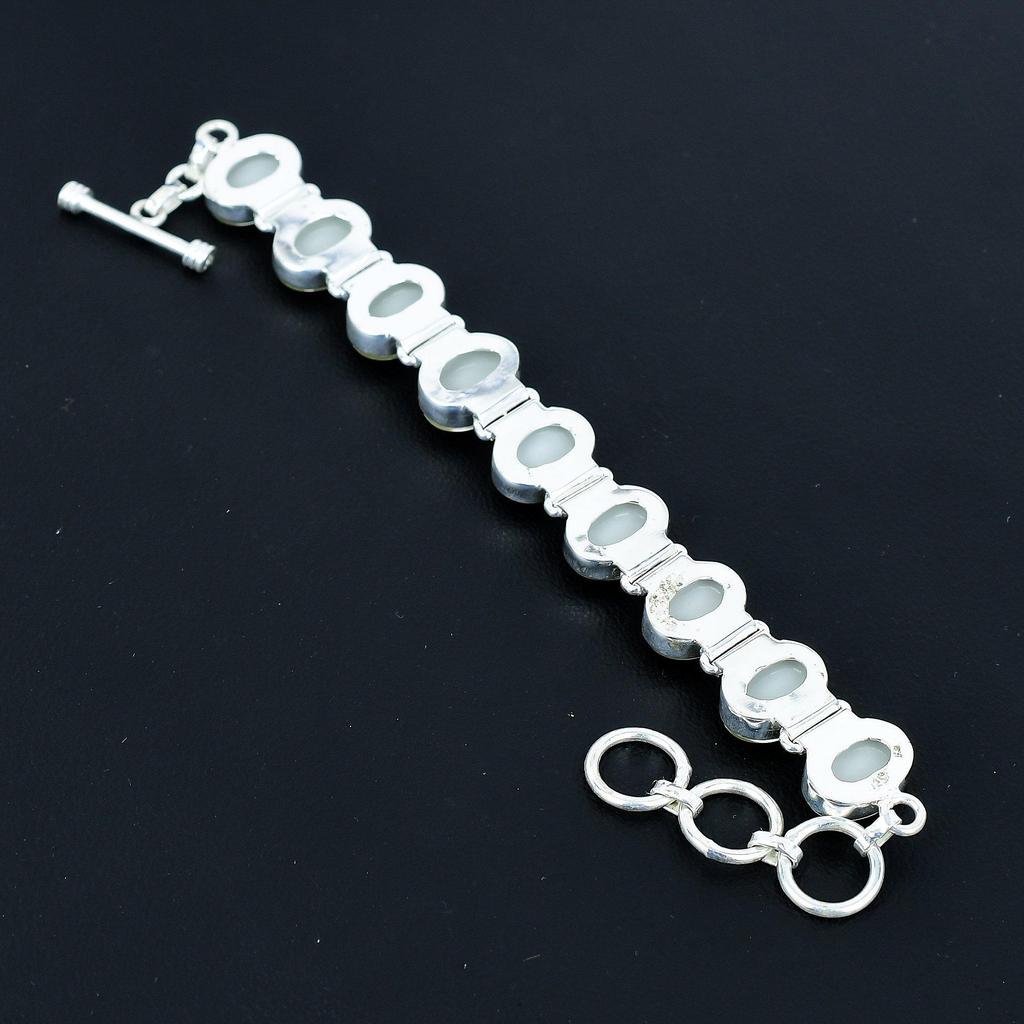 Gelber Feueropal Armband 925 Sterlingsilber Armband Verstellbare Kettenarmband Handgefertigt Boho Armband Gelber Feueropal Edelstein Schmuck Geschenke