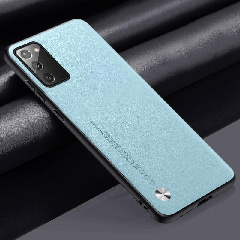 Luxuriöse PU-Lederhülle für Samsung Galaxy Note 20 Ultra Note20 5G Rückseite Business Matt Silikon Schutz Handyhülle Coque