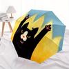 1pc Flame Cat Auto Open/close, All-Season Portable Folding Umbrella for Women & Men, Travel, Everyday, Formal Events - Compact Luxury Parasol, Outdoor