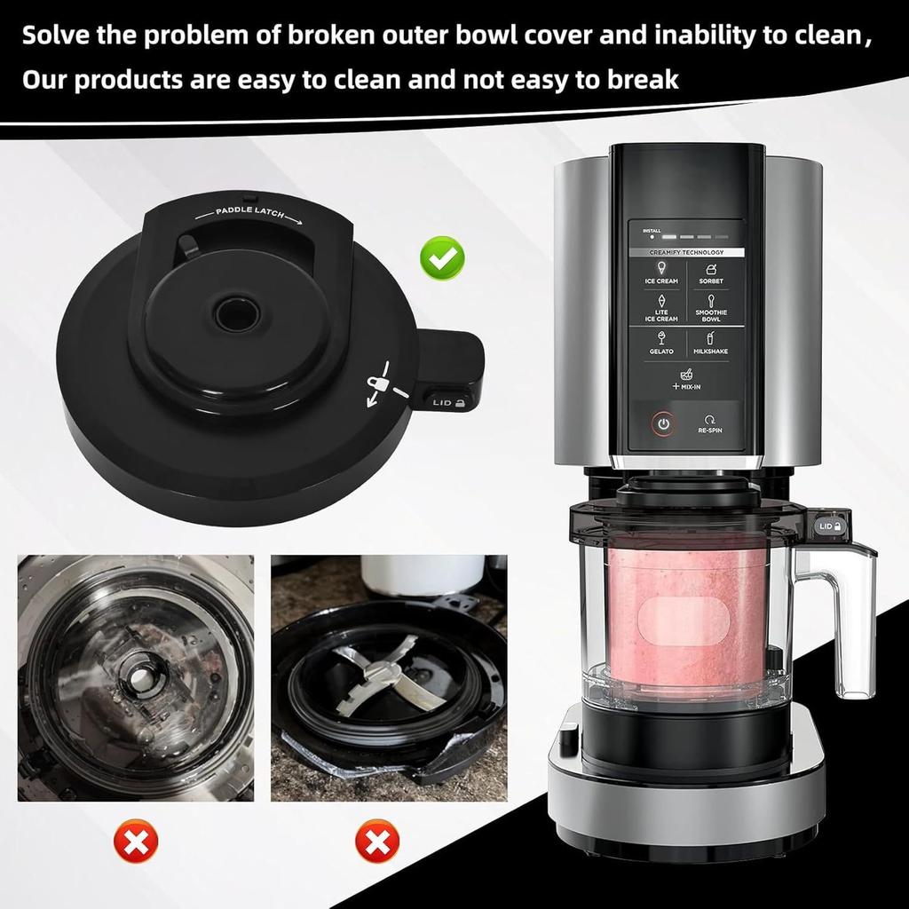 Vnější víko mísy NC301, Náhradní díly pro Creami, Náhradní víko Creami kompatibilní se sériemi NC299/NC301/NC300(BEZ PÁDLA)