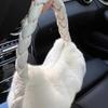 2022 Autumn and Winter New Hair Bag Handbag Niche Small Round Bag Plush Cute Simple Braid Armpit Bag