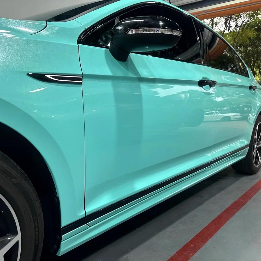 

Glossy Pearl Tiffany Car Sticker Wrap Film Color Change Vinyl Film PET Bubble Free Wrapping Decals Car Sticker Interior Exterior 50x152cm