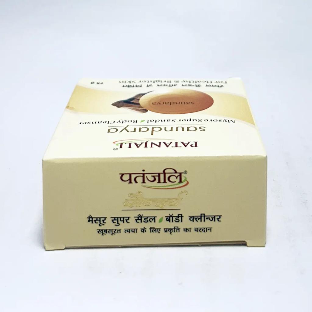 Patanjali Saundarya Mysore Super Sandal Body Cleanser, With Nourishes, & Glorifies The Skin, 75gm