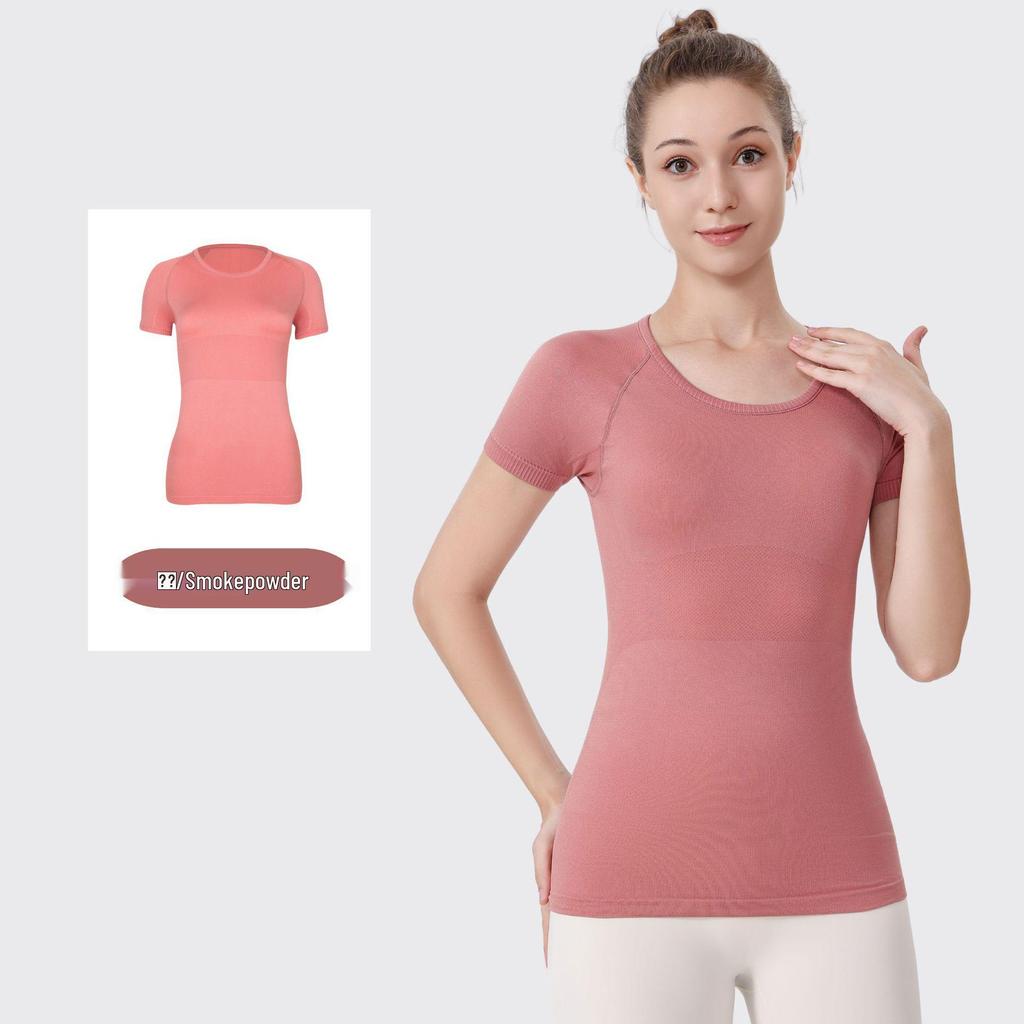 LU3.0 Women's Quick-Dry Short Sleeve Yoga Top for Fitness and Running