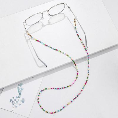 Bunte Brillen- und Maskenkette im koreanischen Stil: Anti-Drop Kristallperlen-Lanyard für Schüler