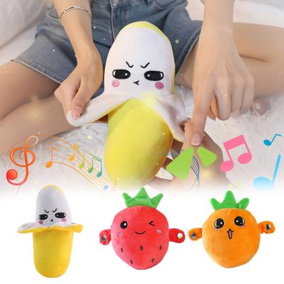Musical Banana Sensory Beat Plush Toy Interactive Carrot & Strawberry Stuffed Animal