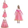 Encantador Disfraz de Princesa Aurora La Bella Durmiente para Niñas con Mangas Largas y Detalles de Encaje