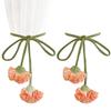 Adjustable Flowers Curtain Straps Beautifully Carnation Curtain Tie Rope  Homestay Decor