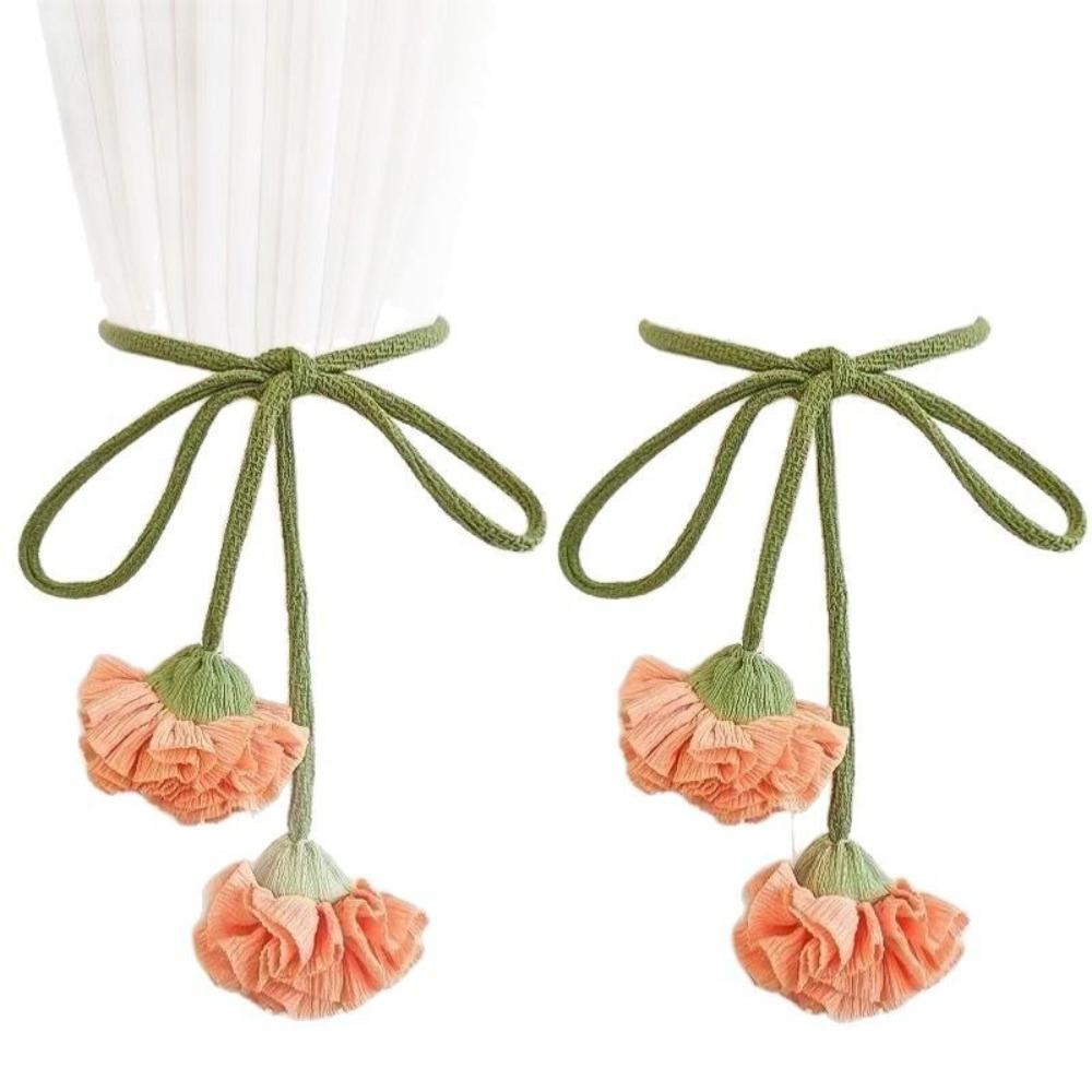 Adjustable Flowers Curtain Straps Beautifully Carnation Curtain Tie Rope Homestay Decor