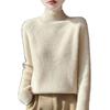 Autumn/Winter Women's High-Neck Wool Ribbed Knit Pullover
