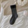 Ladies Warm Autumn and Winter Versatile Simple Double Needle Boneless Tube Stack Socks