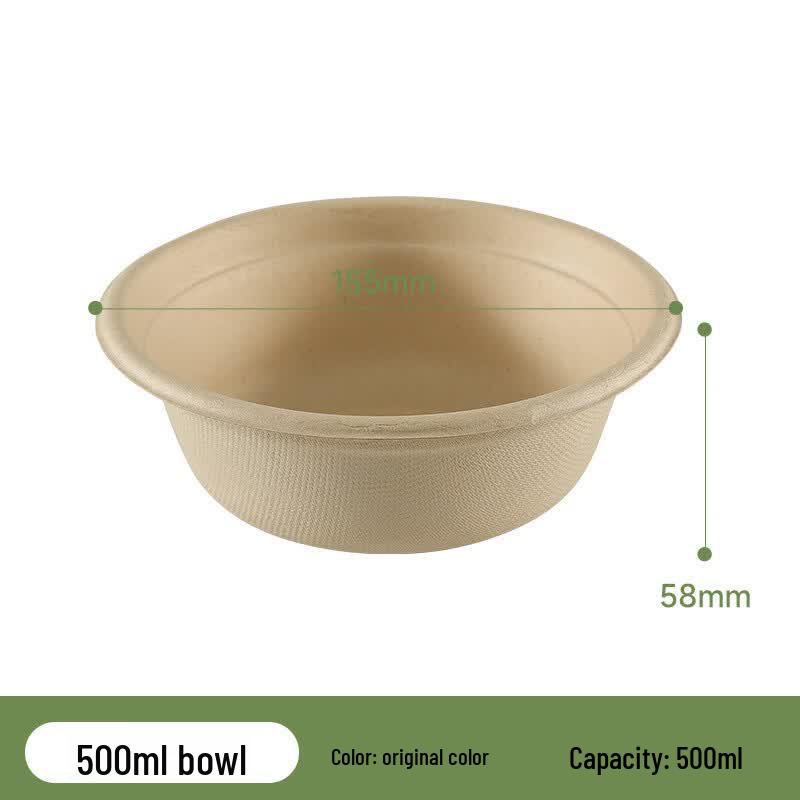 JingZhiFeng Biodegradable Disposable Paper Bowls & Lids