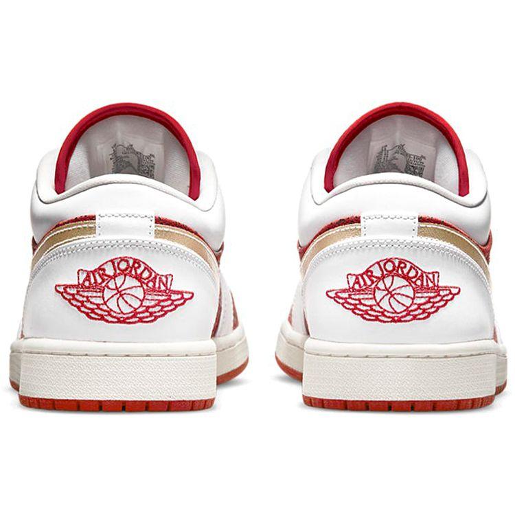 Air Jordan 1 Low SE Spades Men Sneakers White University-Red Metallic-Gold DJ5185-100