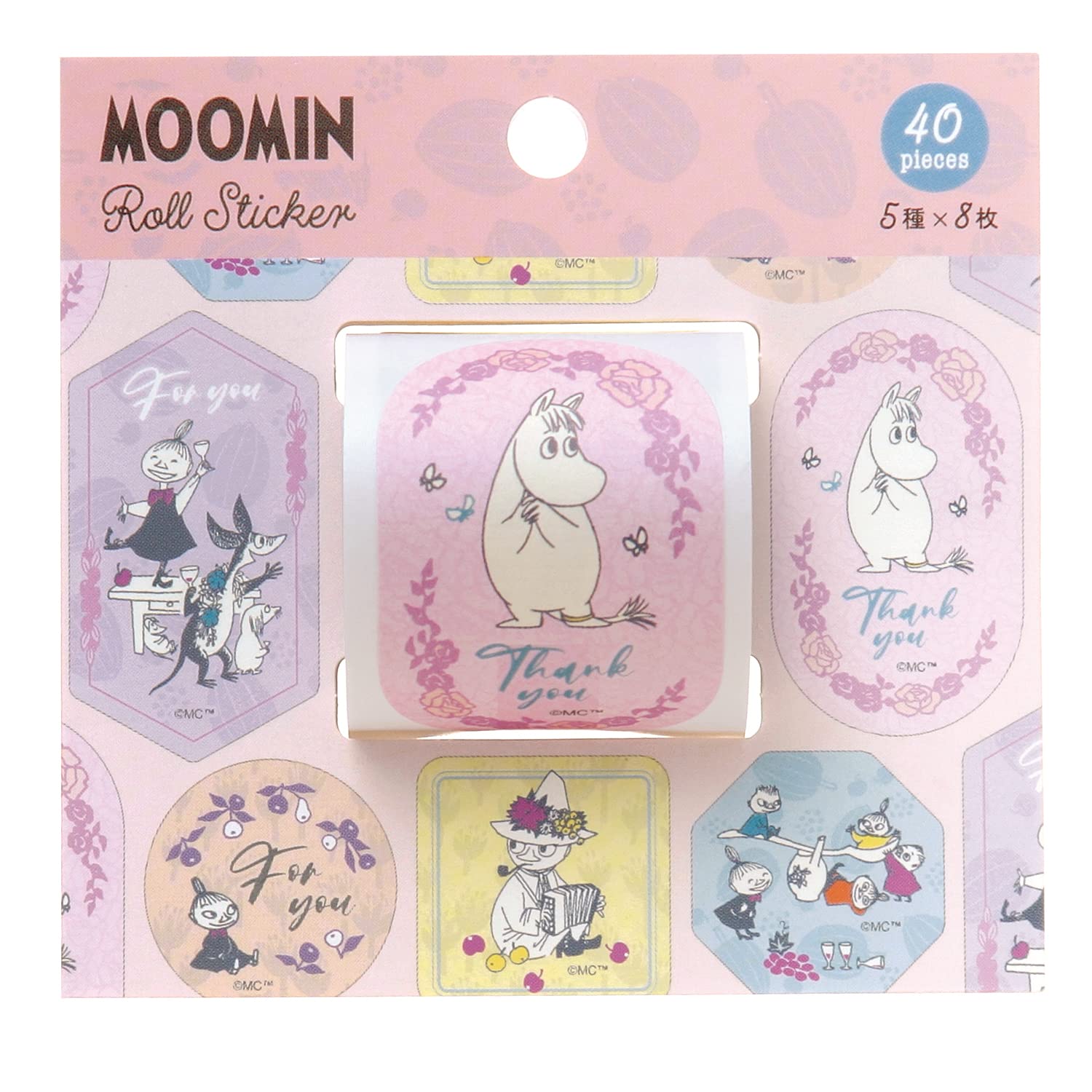 

Gakken Staful Moomin Sticker AM06064 Roll, Pink, розовый